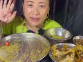 खसीको जाली बोसो भात दाल || खसीको भुटन|| Chicken Legs Pcs || Chicken  Pota || Nepali Mukbang