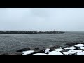 Manasquan Inlet in a snow storm