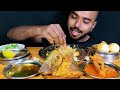 Eating Spicy Fish Curry with Rice | Egg Curry, Masala Chicken & Salad Mukbang