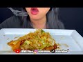 ASMR PANDA EXPRESS 6X SPICY ORANGE CHICKEN & CREAM CHEESE RANGOONS DIPPED IN SAUCE (MUKBANG)