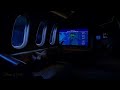 DARK Private Jet Airplane Brown Noise Ambience | Flight Map | Sleeping, Reading, Studying | Zen