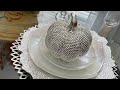 Fall Tablescape Silver | Fall Table Decor | White - Burnt Orange