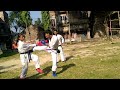 Kumite  practice in Ground