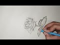 Easy flower drawing  || How to make rose 🌹 || Gulab ka fool kaise bnaye||