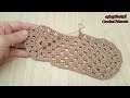 مفرش كروشيه بيضاوي شيك ومميز يصلح سجادة للارضية Crochet doily