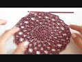 كروشية مفرش سهل وشيك للمبتدئين ج1 # crochet easy doily# يويو كروشية#