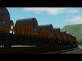 1434 and 1430 running a steel coil train