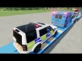 TRANSPORTING CARS, AMBULANCE, POLICE CARS, FIRE TRUCK, MONSTER TRUCK OF COLORS! WITH TRUCKS! - FS 22