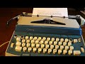 JC Penney Concord 12 electric portable typewriter at work