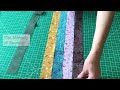 Sewing from Strips of Fabric Easy Patchwork Blocks for Beginners Upcycling of Fabric Scraps