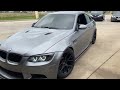 BMW E92 M3 with open headers with no exhaust