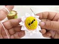 Crochet Flower Keychain For Beginners|| Easy Crochet Flower Keychain ||amigurumi flower Keychain