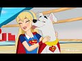 Krypto licks Supergirl's Superface (Super hero girls)