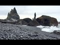 Black Sand Beach Reynisfjara Iceland 4K