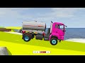 Cars vs Colorful Slides with Portal Trap Cars vs Balls vs Train BeamNG Drive#30