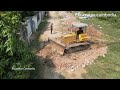 Bulldozer And Dump Truck Working Making Road Village 150 Meter This Is Video Development In Cambodia