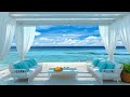 Beach Cafe Ambience - Bossa Nova Jazz Music & Ocean Waves Sounds For Mood Enhancement,Peaceful State