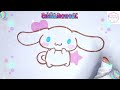 Cinnamoroll Drawing and Coloring for Kids | How to Draw Cinnamoroll | Cutie Patootie Learns