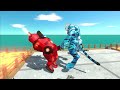 Ice Mutant Tiger vs Mutant Primates on Hell Bridge - Animal Revolt Battle Simulator