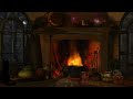 Witchy Autumn ambience ASMR. Cozy Autumn Night in a Forest Cabin. Nature sounds.