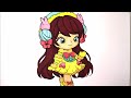 Cute Anime Cartoon Girl Coloring Pages l Disney Brilliant