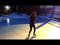 Lena learns to skate