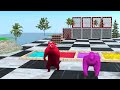 Long Slide Game With Elephant Gorilla Buffalo Brownbear Tiger - 3d Animal Game - Funny 3d Animals