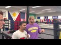 LOGAN PAUL visits MANNY PACQUIAO at Wild Card Gym.