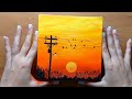 Beautiful Sunset Painting / Acrylic Painting for Beginners