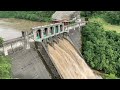 大雨直後の丸山ダムの放流