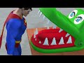 Spiderman challenge to kick the ball and hit the target vs hulk vs venom vs joker| Game 5 superhero