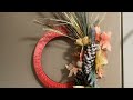 Steering wheel cover fall wreath