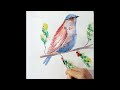 Water colour bird painting|water colour painting|Step by step