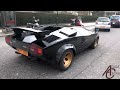 LOUD Lamborghini Countach S in London! Start-up and driving scenes [HD]