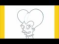 How to draw Mom with guidelines step by step (Futurama)