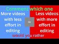 Would you rather video amount edition
