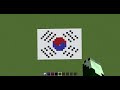 Hice la bandera de Corea del Sur Pixel Art - Minecraft