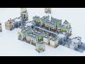 HUGE (17000+ bricks) Custom LEGO City Train Station MOC Speed Build Animation