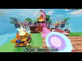 playing roblox bedwars