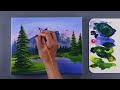 Acrylic Landscape Painting | Mountain landscape | Painting For Beginners