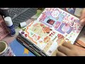 ASMR creative kawaii journal design /Scrapbooking / memopads,stickers,pens,washitape,bookmarks/