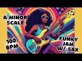 Bass Backing Track 👉🏽 Funky Jam w/ Sax 🎷100 bpm