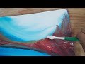 Easy acrylic Abstract painting /step by step/painting on canvas/ For Beginners/