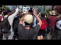 Protesters rushes Trump motorcade after leaving federal court in Miami!
