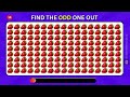 Find the ODD One Out🧐| Spot the Difference| Emoji Quiz Challenge