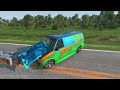 Vehicles vs Unfinished Road - BeamNG.drive