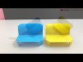 How to make Origami Bench | Easy Paper Bench | DollHouse | English Subtitle | Crafts At Ease