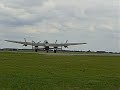 An Avro Lancaster starts up, taxies out, takes off and does a flyby.