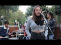 CROWDED STREET STOP IN AMAZEMENT | Radiohead - Creep | Allie Sherlock & The 3 Busketeers