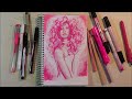 Bad Art Day   ||  ART TIME LAPSE  ||  Pink Challenge